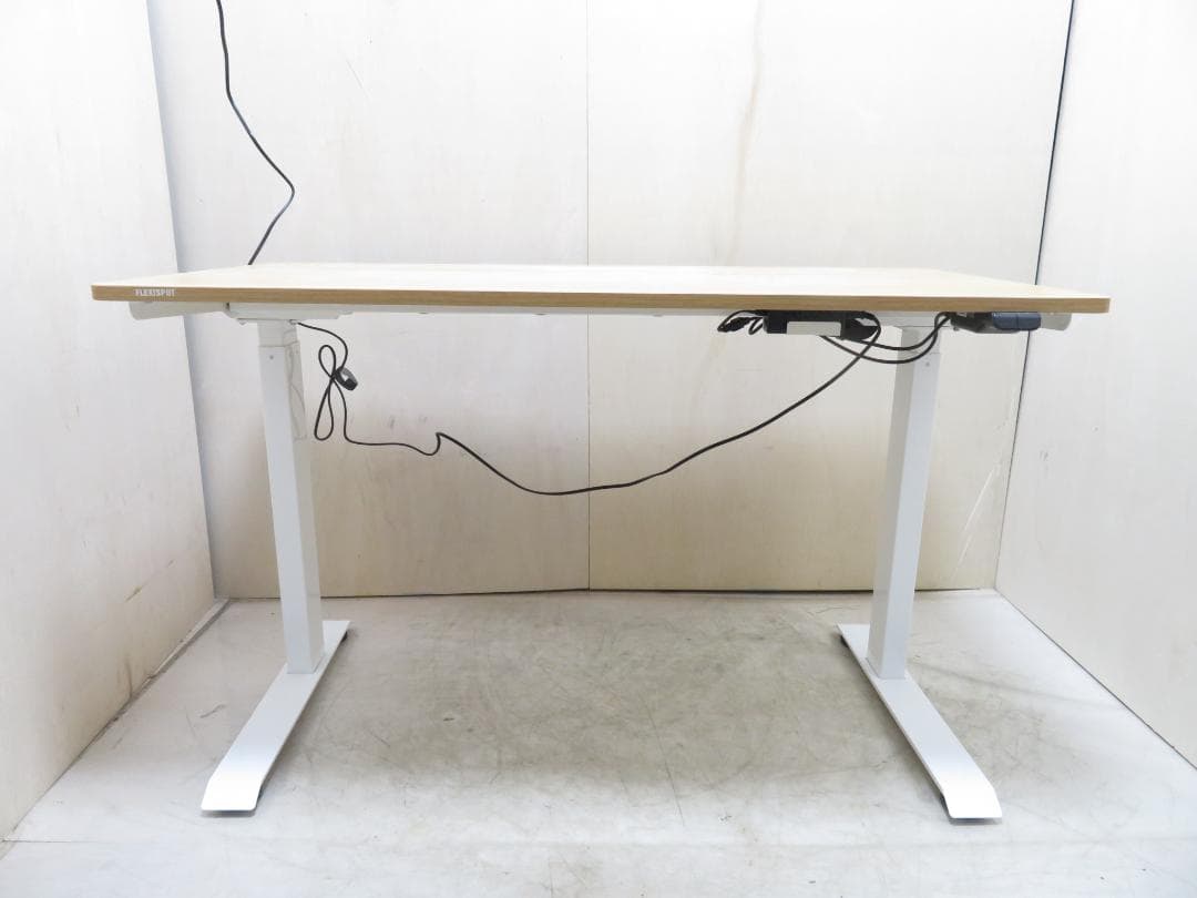FlexiSpot 電動昇降式デスク テーブル EG1 ホワイト 幅120cm