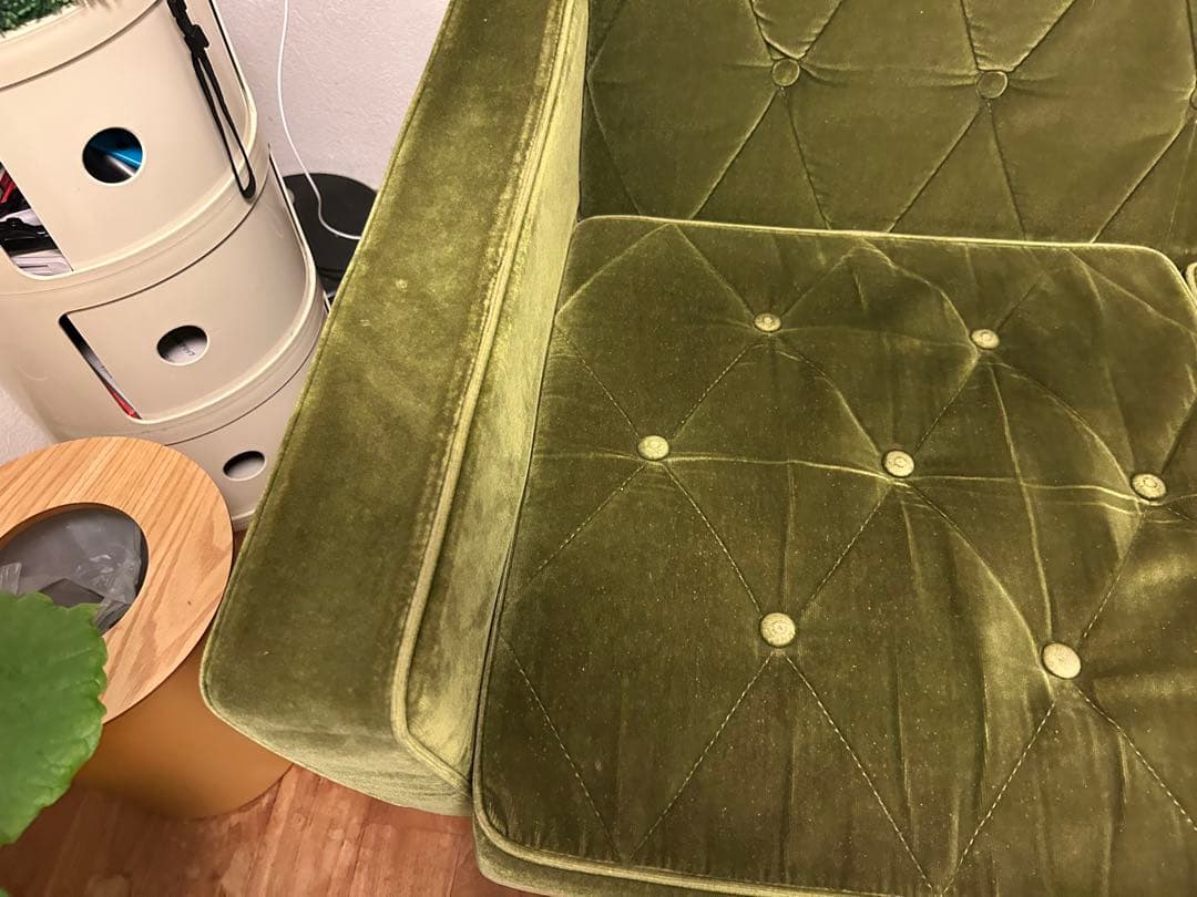 カリモク60 ロビーチェア　モケットグリーン