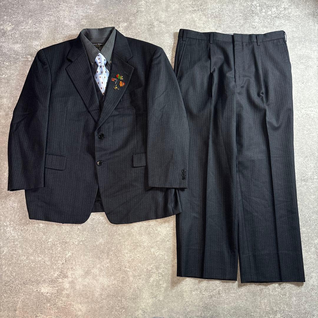 セットアップ ダブルスーツ 成人式 入学式 ピンズ vintage no.149