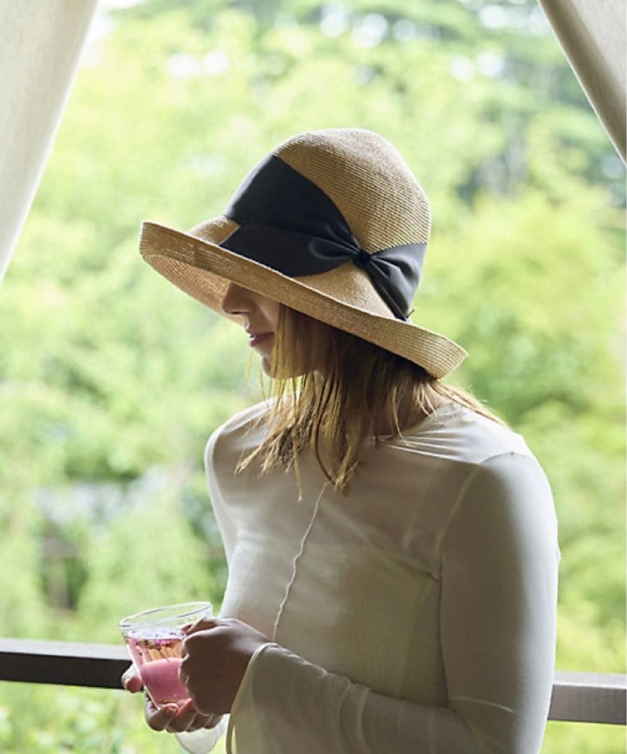 値下げ【アシーナニューヨーク】Risako リサコ 麦わら帽子 （ダークグレー）