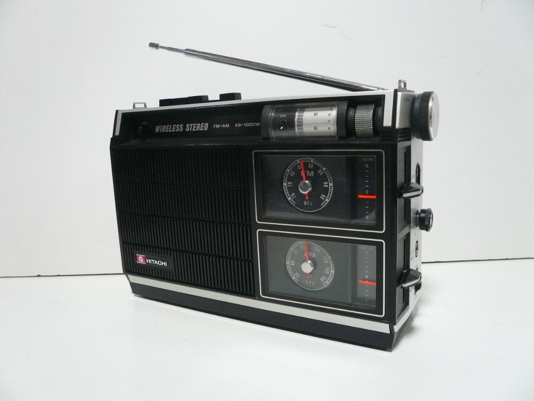レトロ 日立 2バンドラジオ KS-1000W AW/FM ワイヤレスステレオ