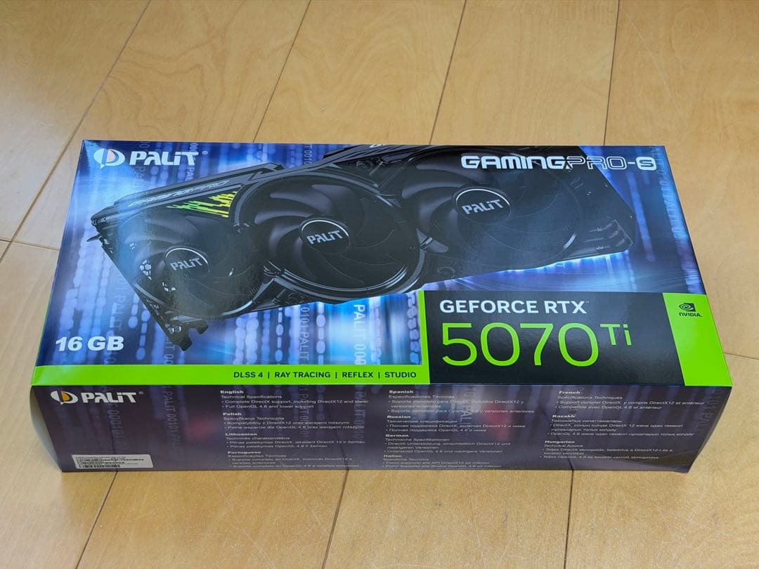 t*a様 中古 Palit RTX5070Ti GamingPro-S 16GB