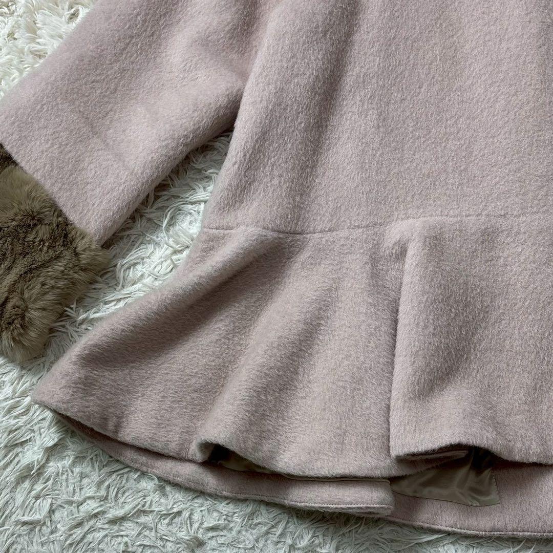 【美品】snidel ラビットファー Aラインコート　アルパカ　ウール　2012