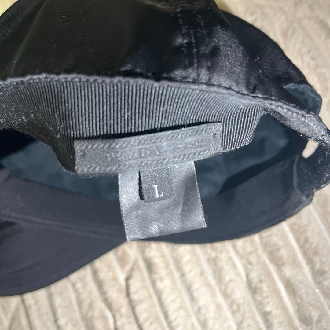 PRADA(プラダ) ナイロンベースボールキャップ　 ブラック