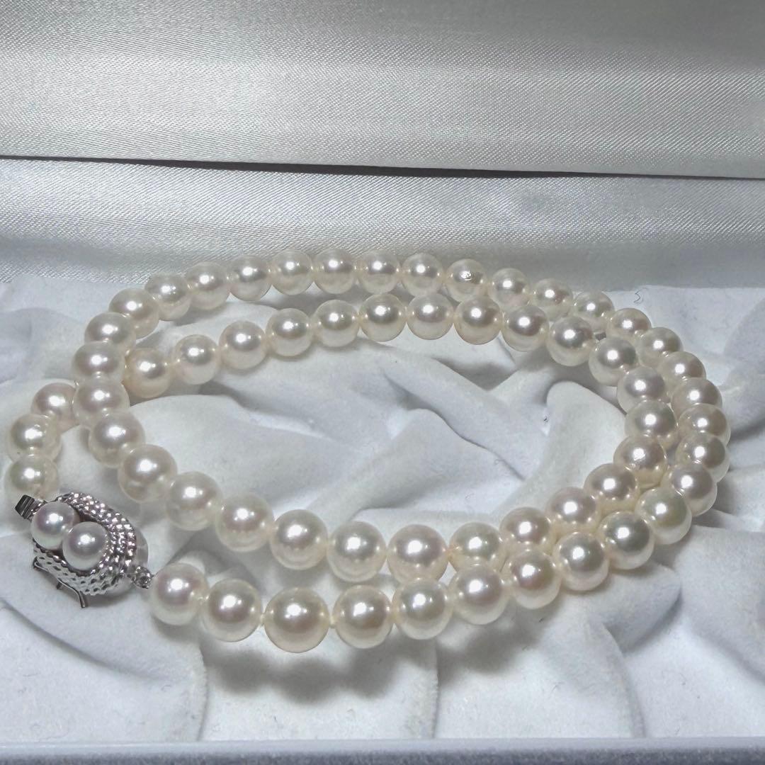 美品★TASAKI 田崎真珠★パールネックレス あこや　刻印 6.5〜7.0