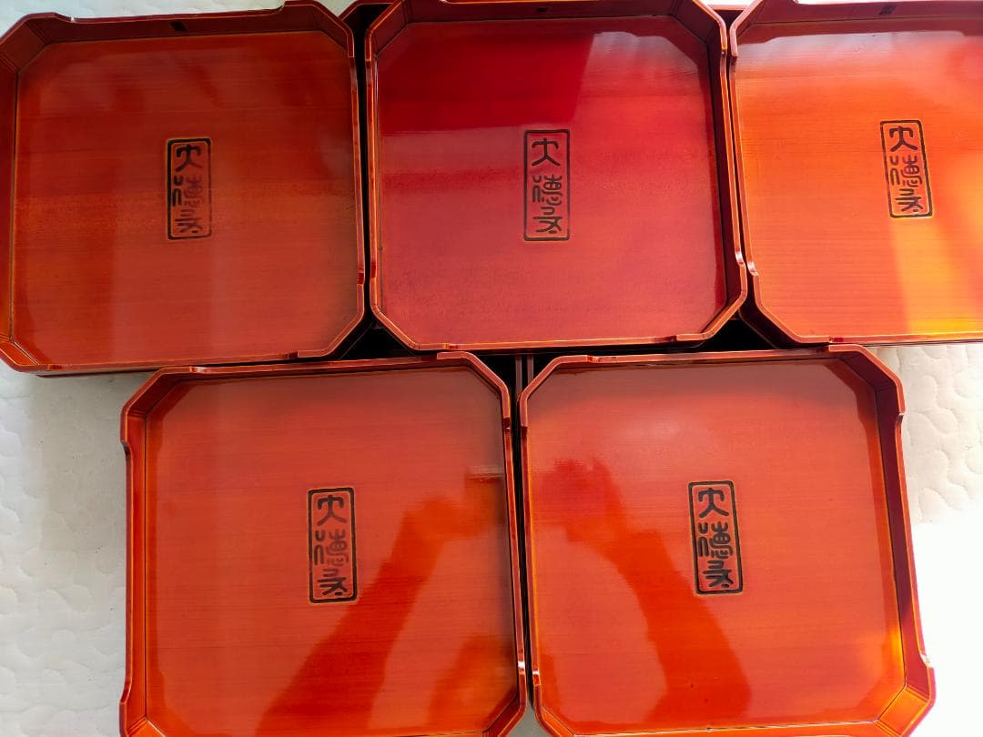 飛騨春慶塗 大徳寺重　大徳寺弁当 5客　茶事　点心