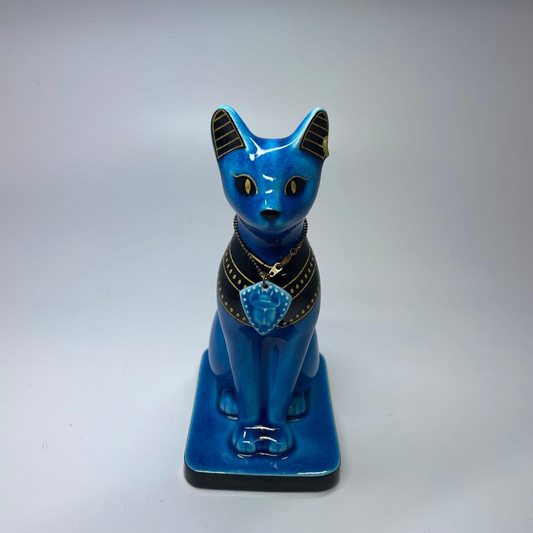 バステト　猫　エジプト　ペルシャンブルー　美濃焼き　オーナメント