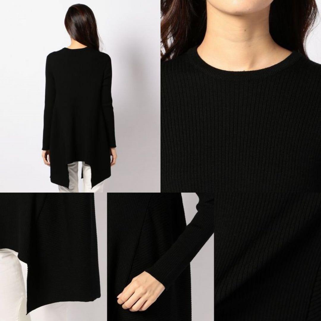 大きいサイズ46＊２３区 レア ヘムＡラインニット チュニック＊自由区組曲ICB