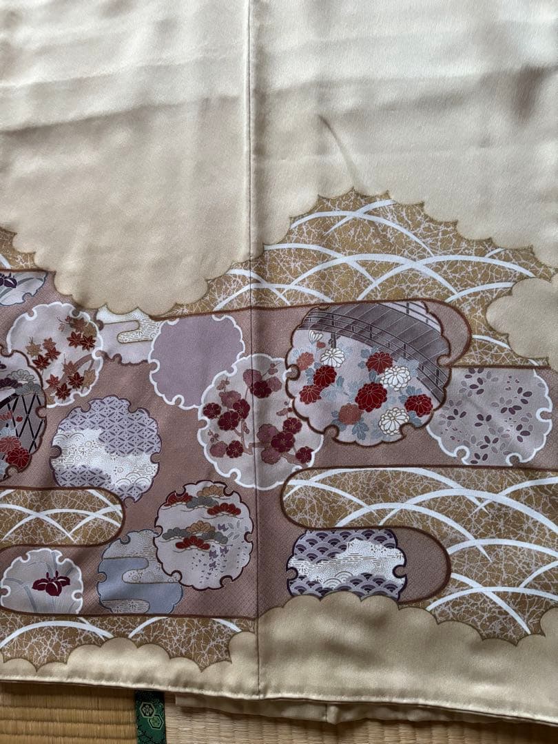 色留袖　一つ紋　正絹