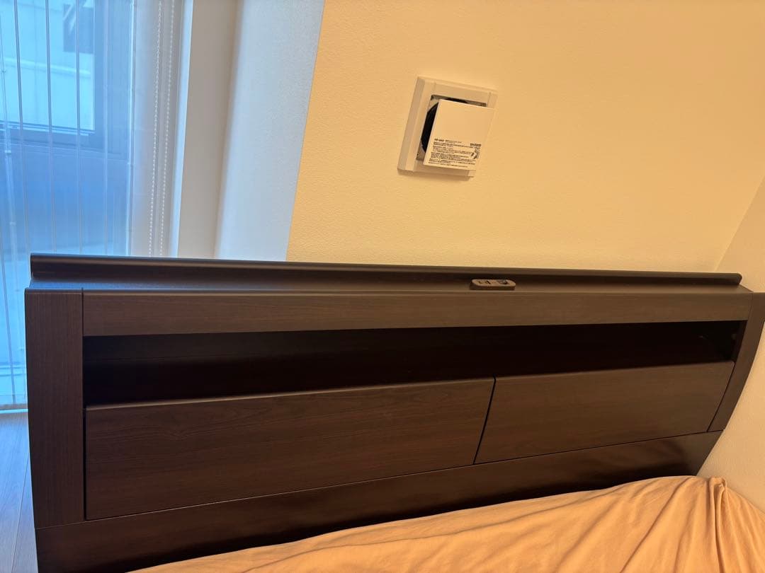 ニトリ　ダブルベッドフレーム(OPグランCヨコ 深型/DBR)