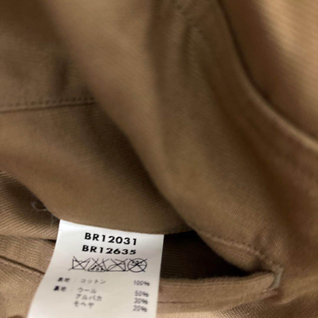 USNロゴ付きベージュミリタリージャケット