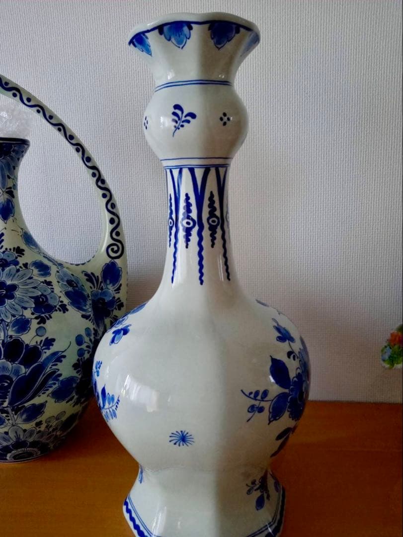 オランダ　デルフト 花瓶　ロイヤルデルフト 壺　アンティーク