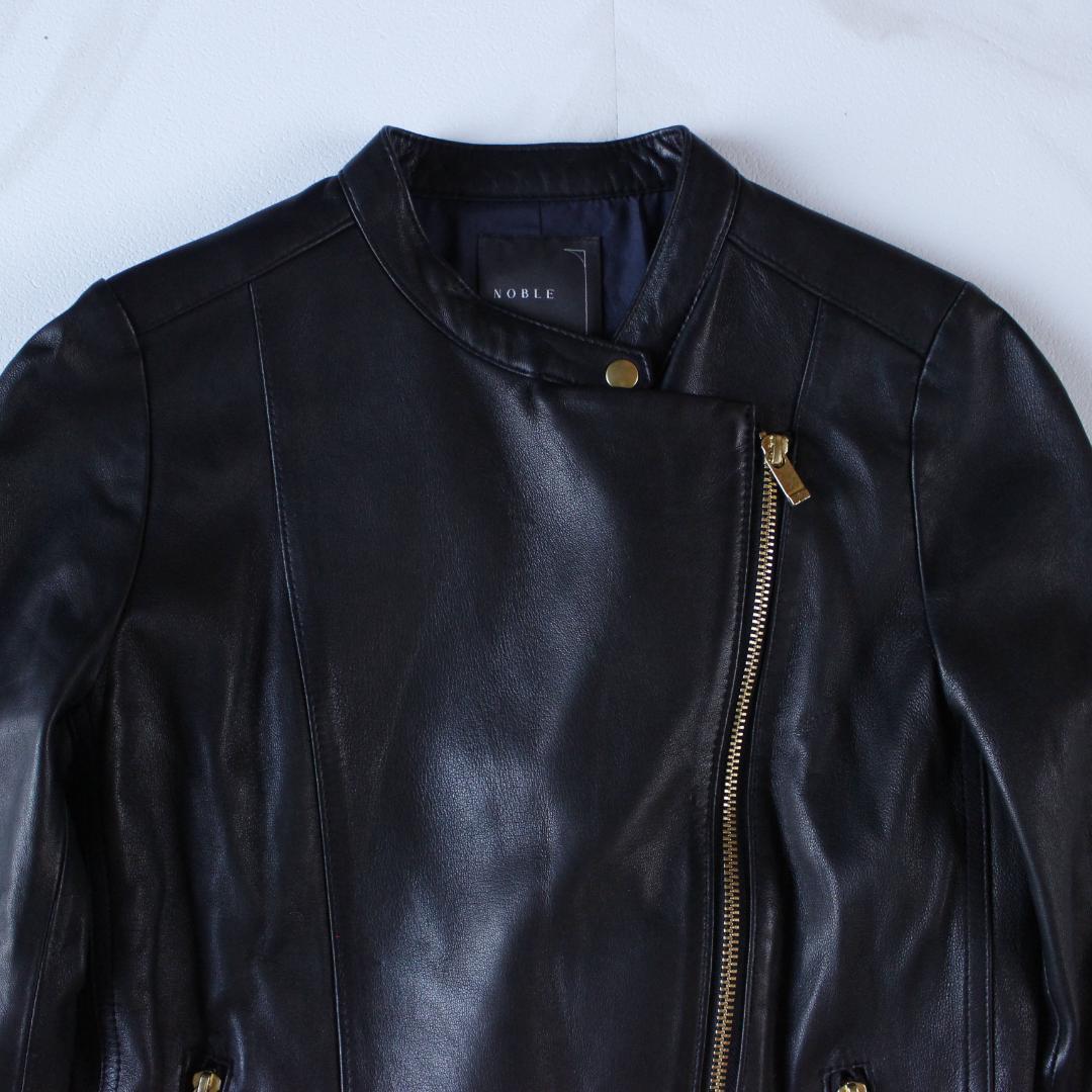 NOBLE ソフトラムレザージャケット Sサイズ ブラック シングルライダース