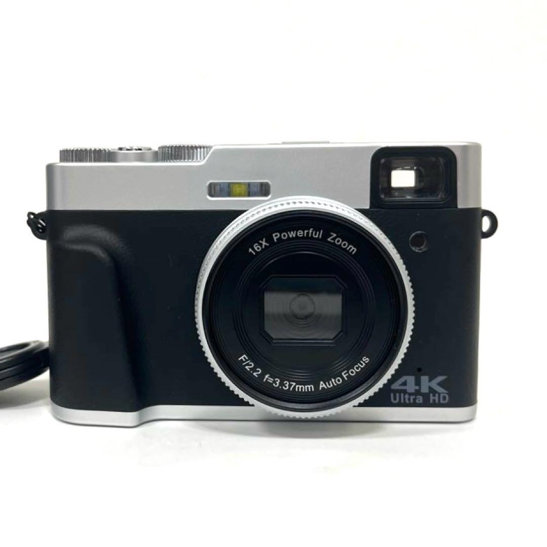 【すぐ使える♪】4Kデジタルカメラ　DC202 簡単操作コンデジ　セット