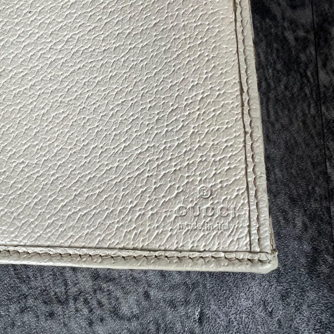 GUCCI GG柄 キャンバス×レザー Wホック長財布 金具