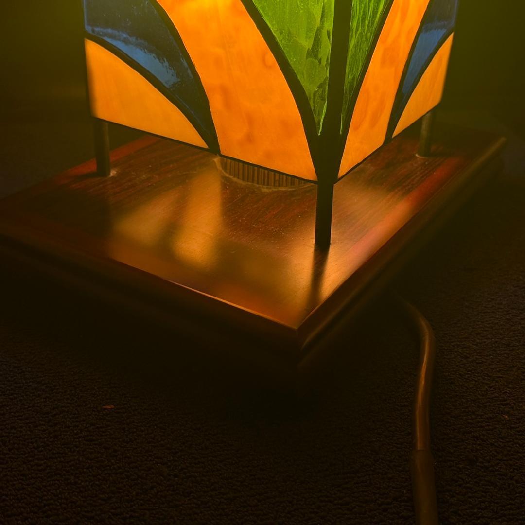 昭和　レトロ　ステンドグラス　ランプ　フロアランプ　卓上照明