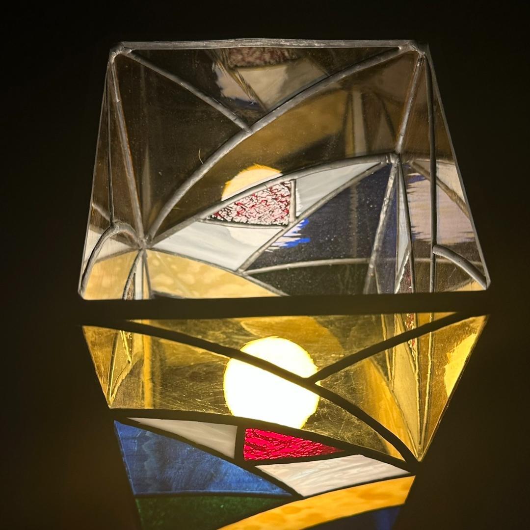 昭和　レトロ　ステンドグラス　ランプ　フロアランプ　卓上照明