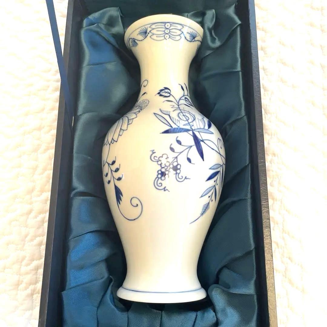 Meissen マイセン ブルーオニオン 陶器　花瓶　新品未使用品　箱有り