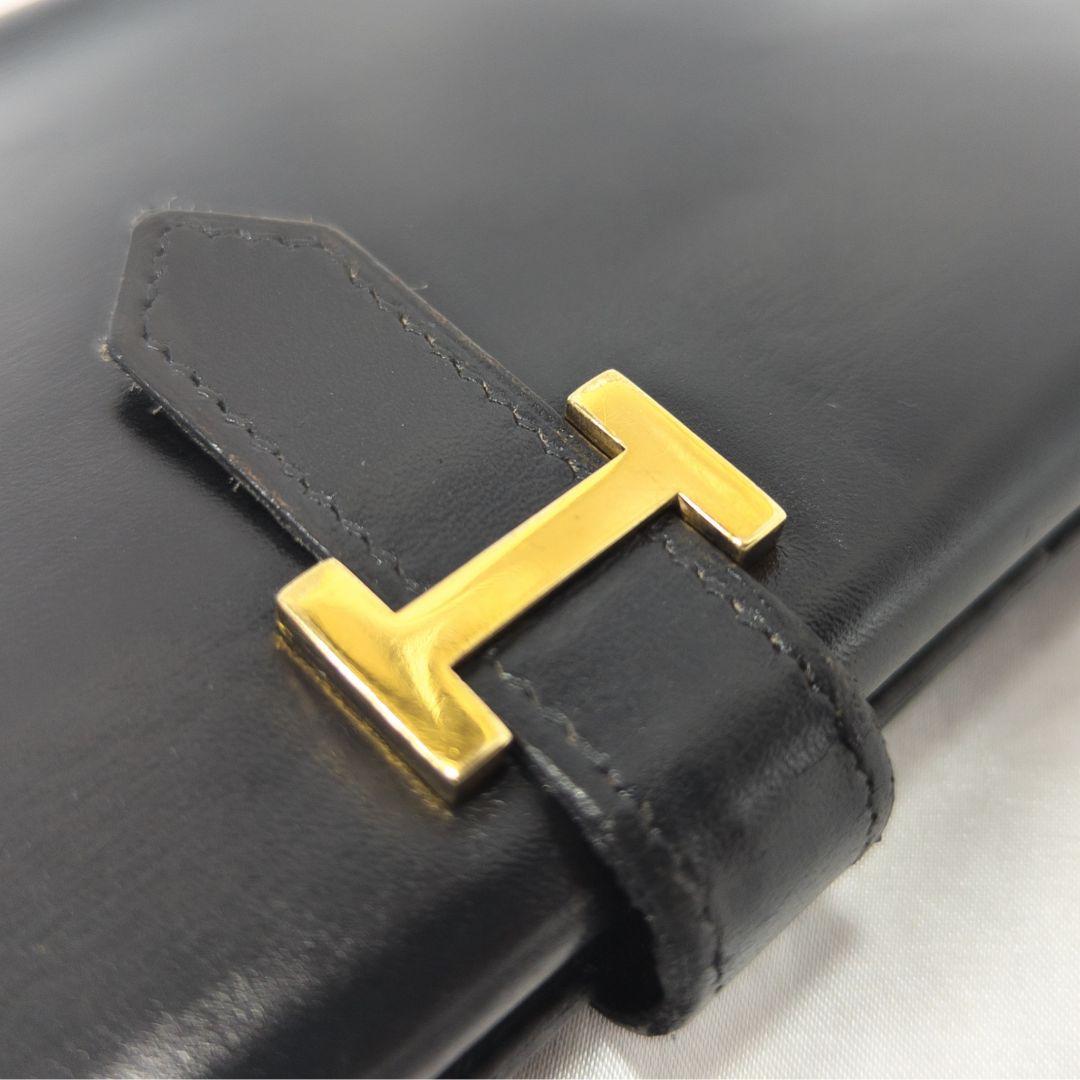 【美品】 エルメス べアン ボックスカーフ ゴールド金具 箱 保存袋付