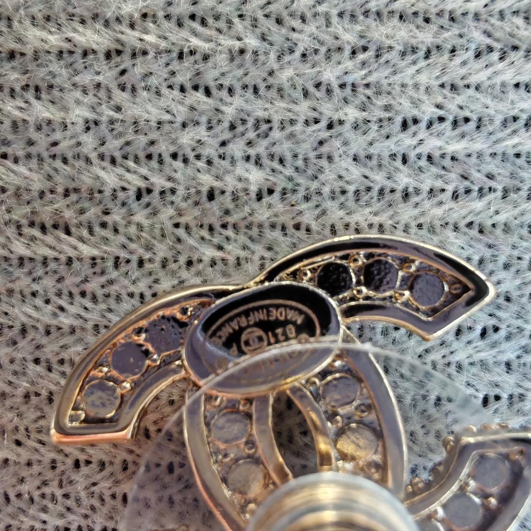 ccピアスゴールドココマークパール