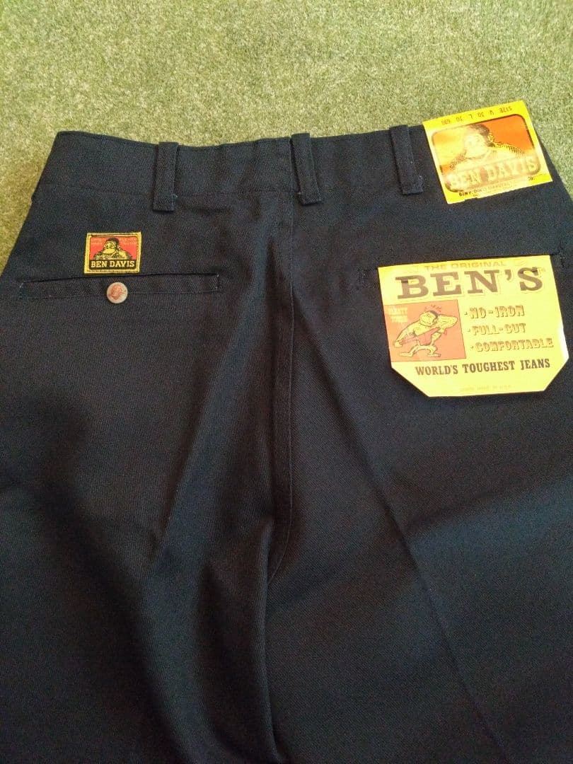 70s デッド BEN DAVIS フリスコパンツ 黄タグ ネイビー 30