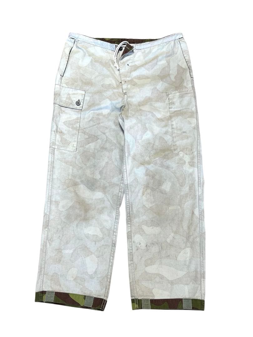 古着 ユーロミリタリー 60's M-62 フィンランド軍 スノーカモ パンツ