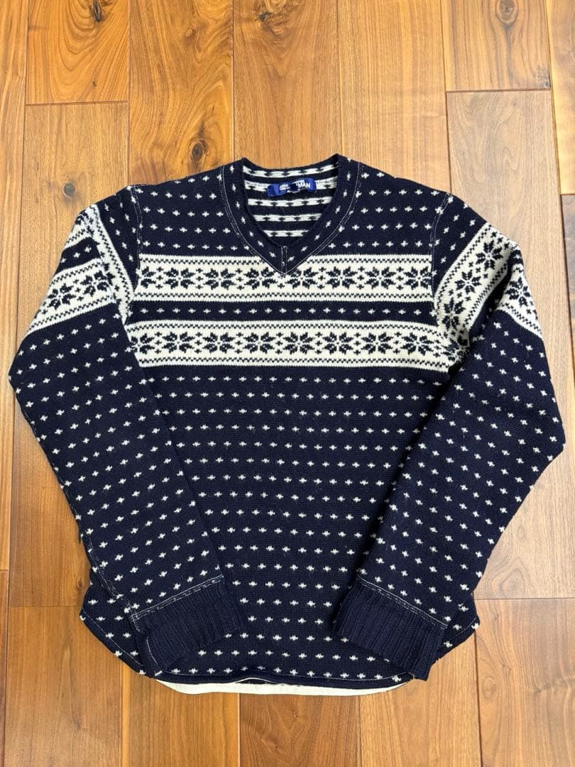 JUNYA WATANABE MAN ノルディック柄ニット M 紺 11aw