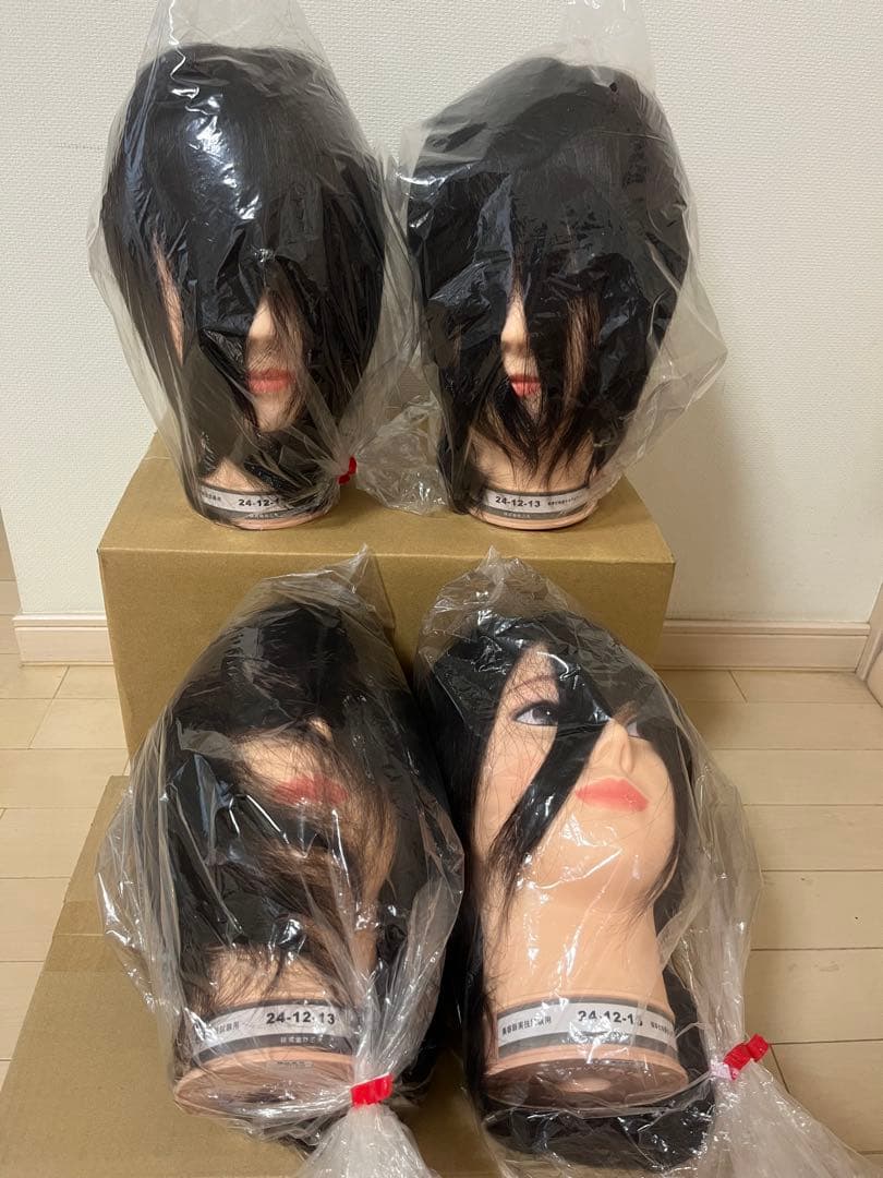 【新品・未使用】 国家試験用 三矢 24-12-13 カットウィッグ4体セット