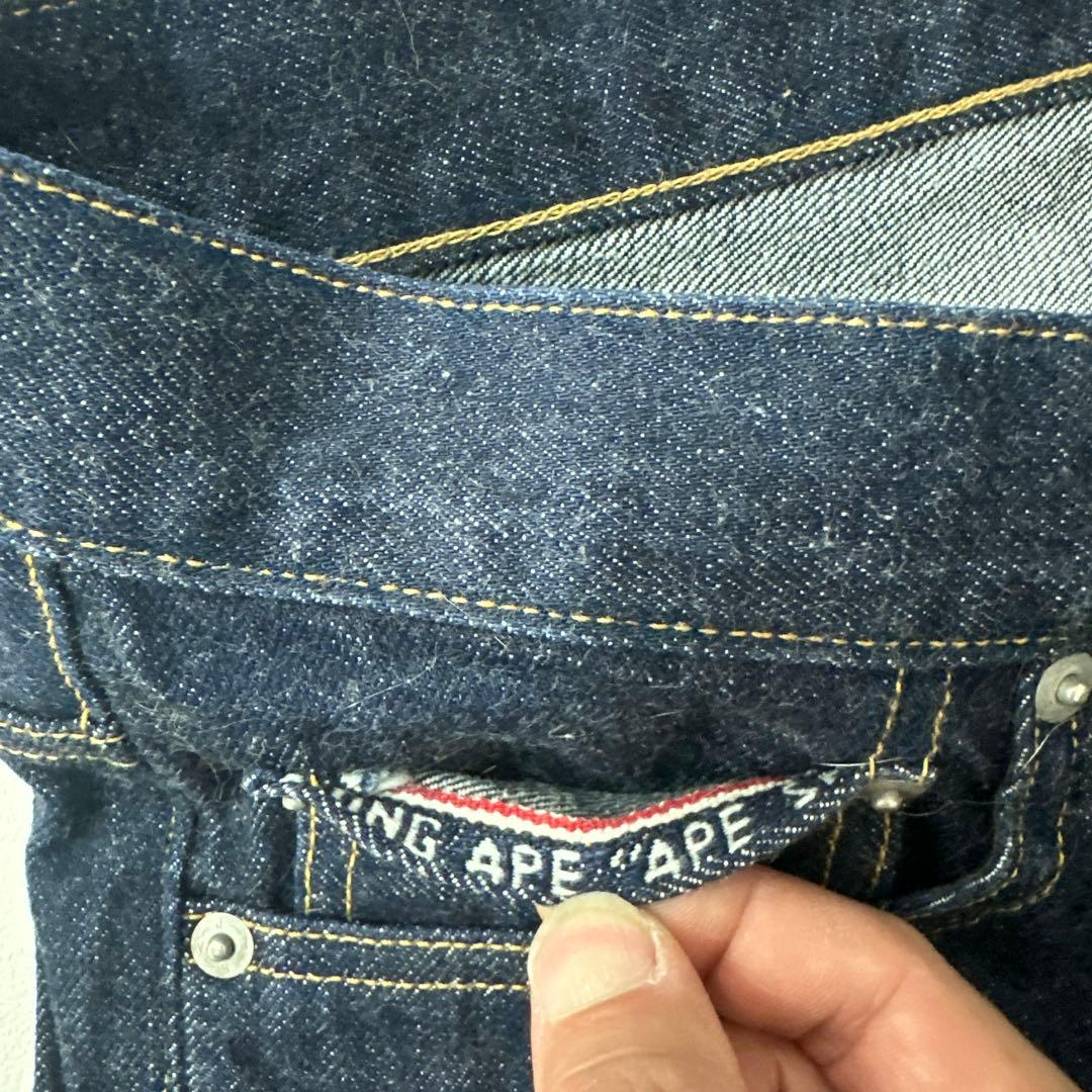 値下げ アベイシングエイプ A BATHING APE Gパン デニム パンツ