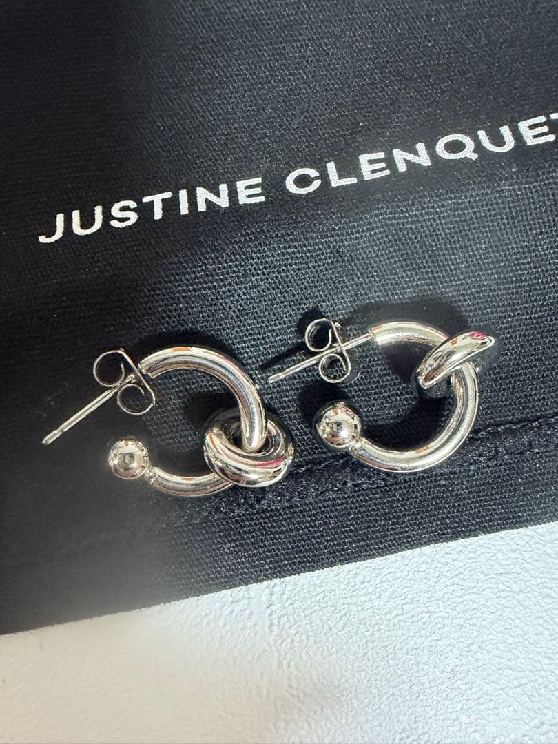 ジャスティーヌクランケ　シルバー　銀　フープ　ピアス