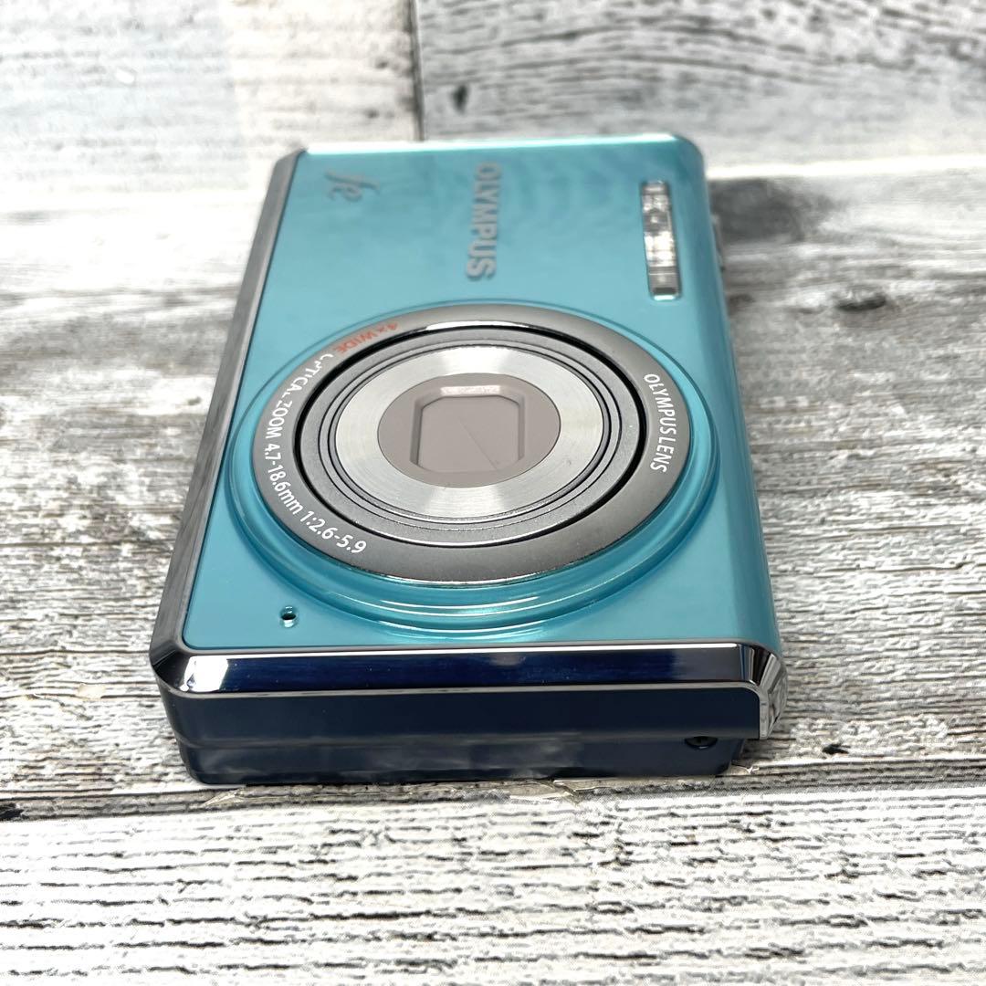 【極美品】オリンパス FE-4030 ライトブルー バッテリー 充電器付き