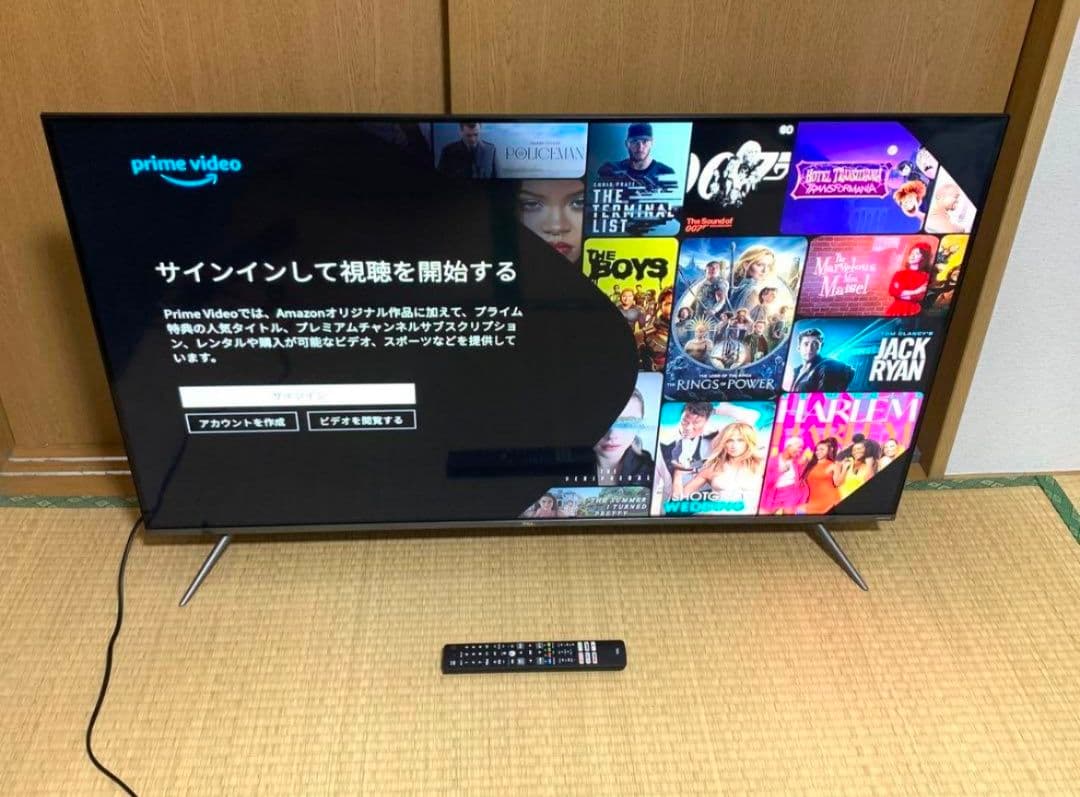 4K TCL 50型✨チューナー内蔵スマートテレビ ネット動画/地上波 22年製