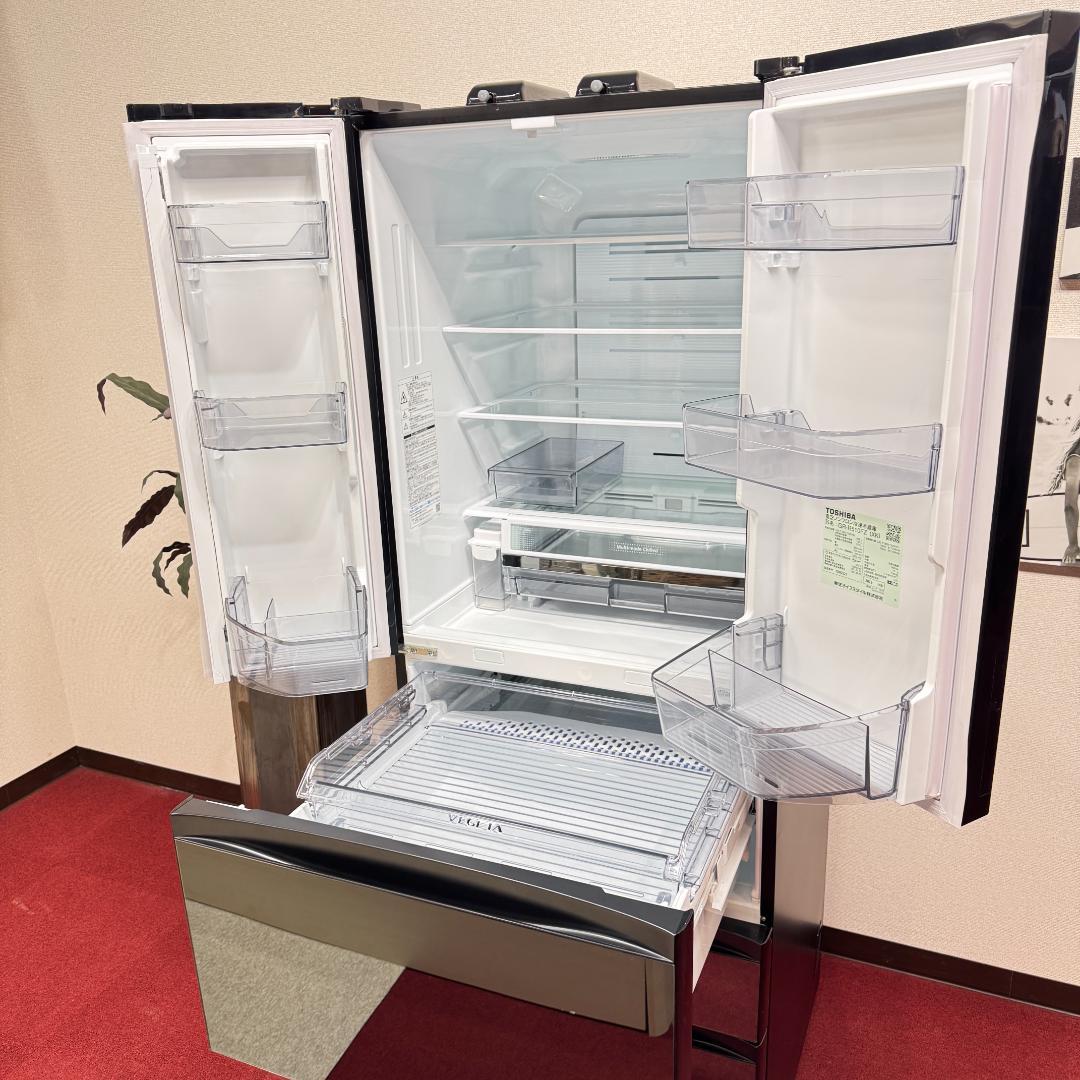 東京23区送料無料　美品東芝ミラーレス6ドア冷蔵庫　2019年製508L