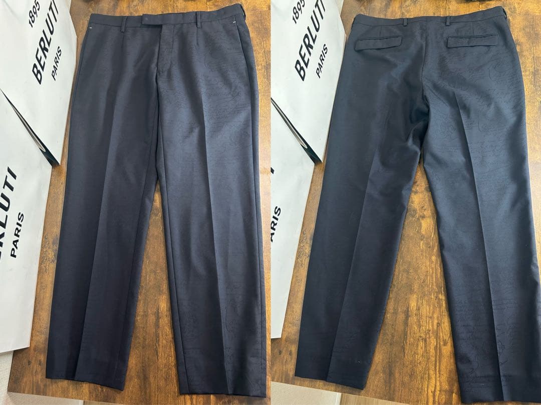 定価約16万円　Berluti 総柄カリグラフィー スクリット 50 パンツ