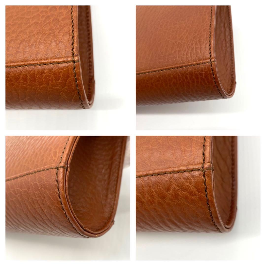 未使用級　Burberryセカンドバッグ　ブラウン　レザー　ノバチェック　箱付き