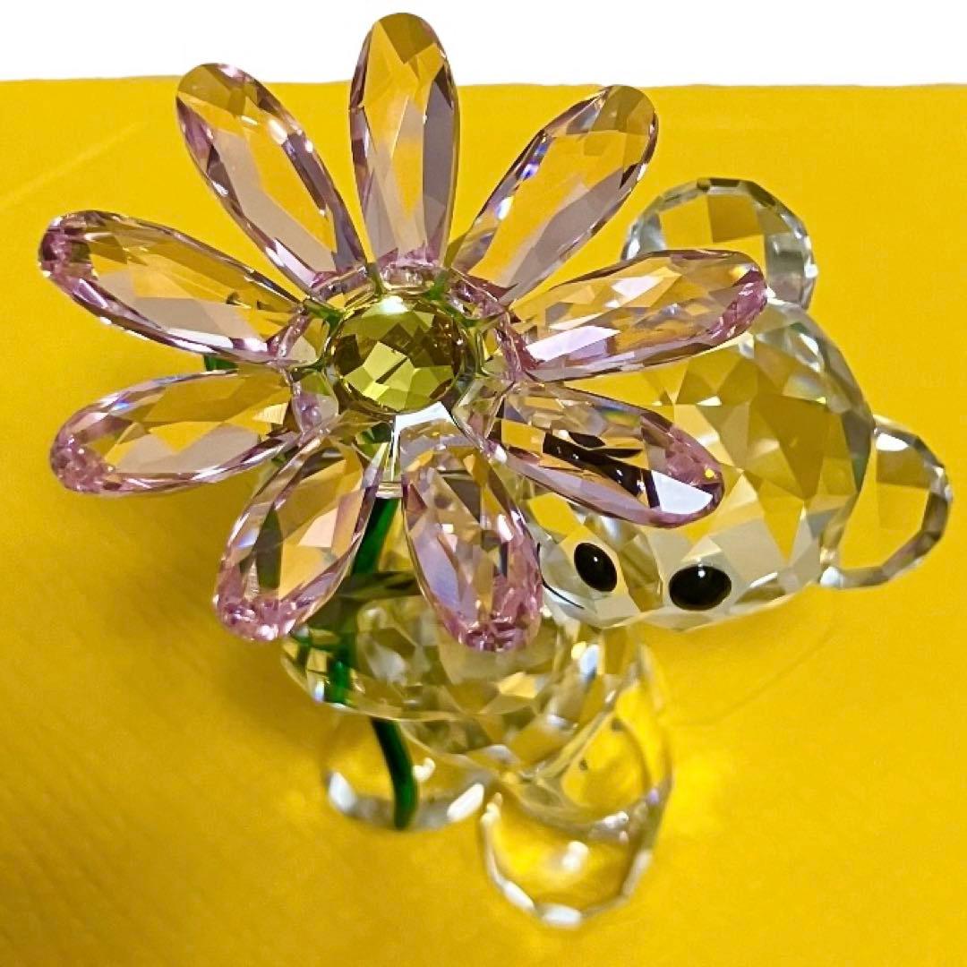 正規新品 SWAROVSKI クリスベア お花 KRIS BEAR フィギュリン