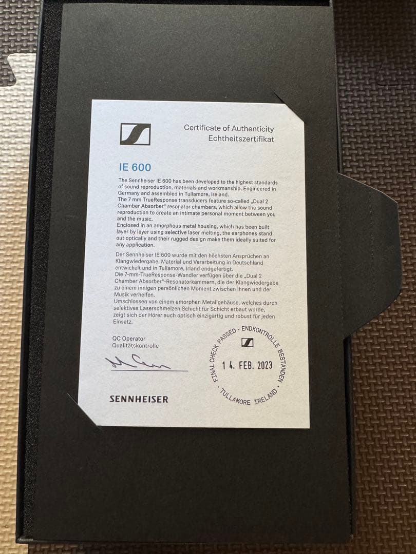 Sennheiser IE600+4.4ケーブル+mini Dac typeC