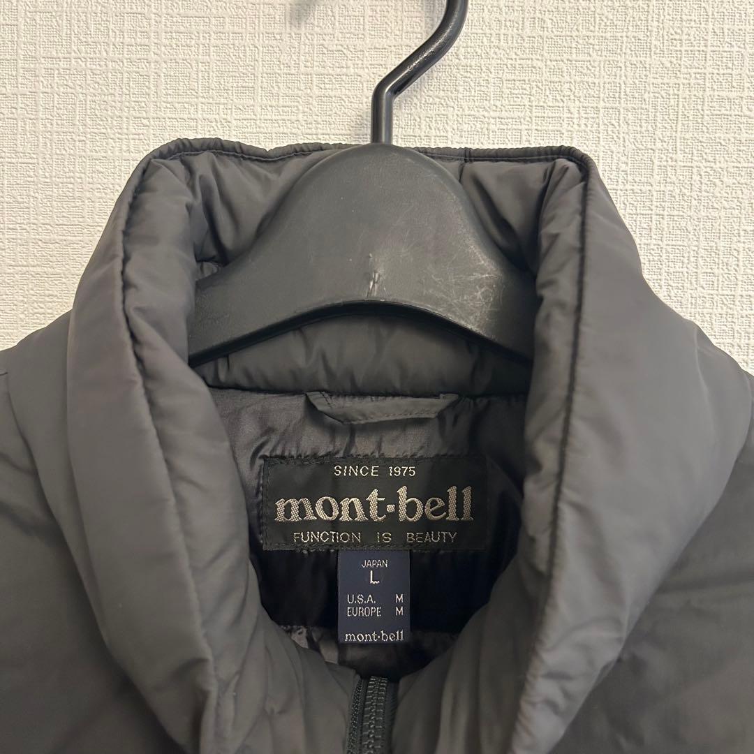 mont-bell トラベルダウンコート/ダウンジャケット/L/BLK収納袋付き