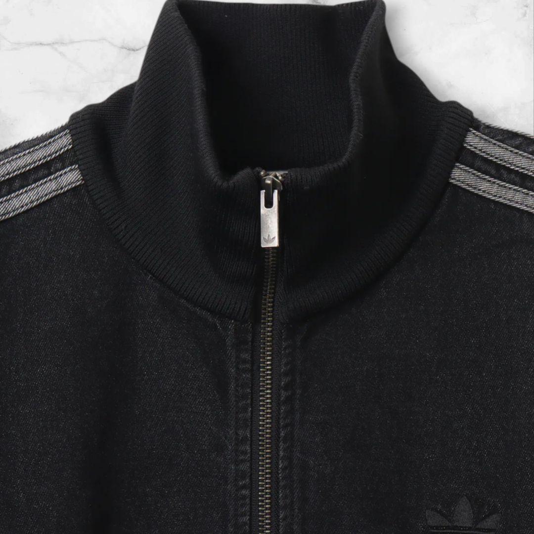 XL アディダス adidas デニム トラック ジャケットファイアーバード黒