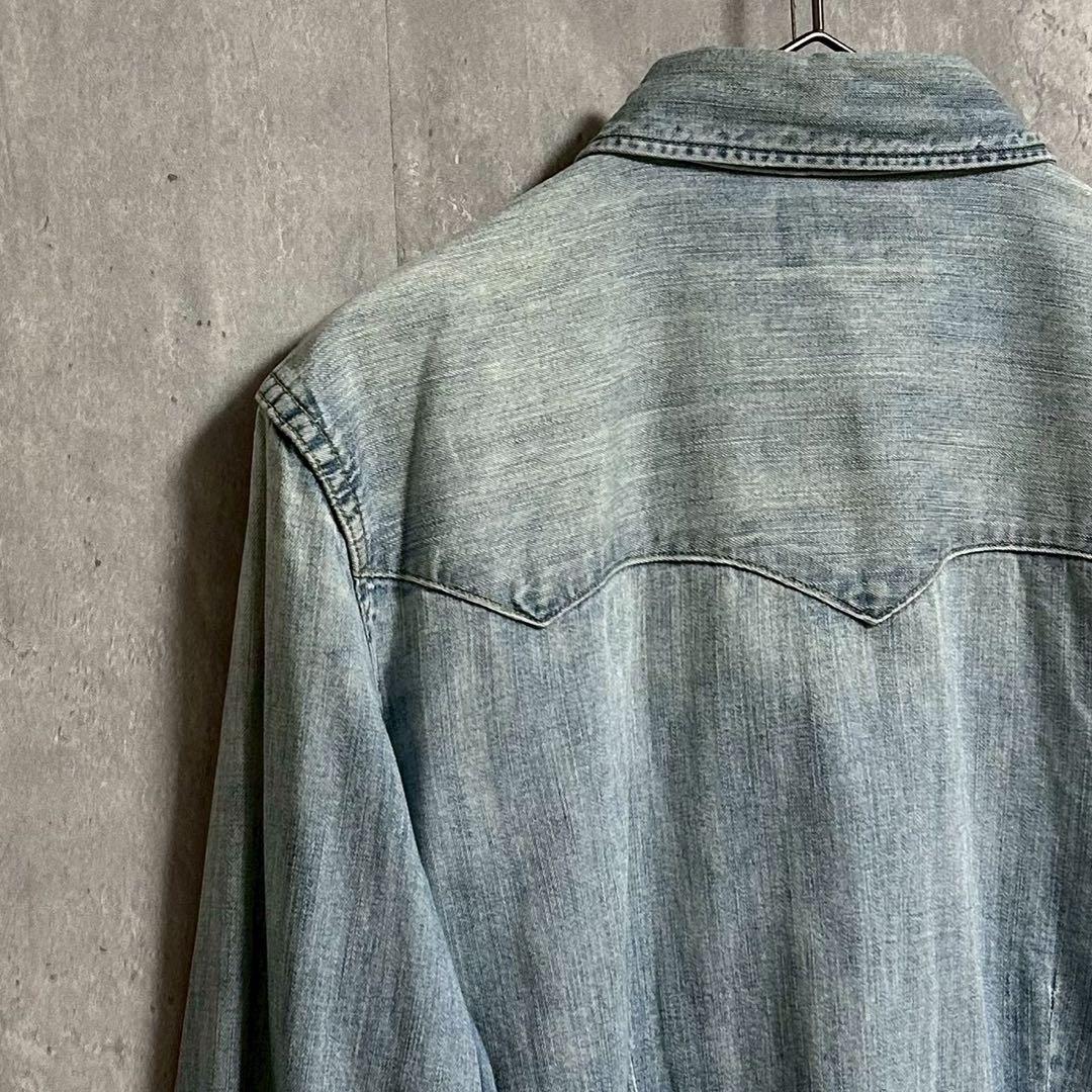 RRL ダブルアールエル ラルフローレン デニムウエスタンシャツ 長袖 トップス