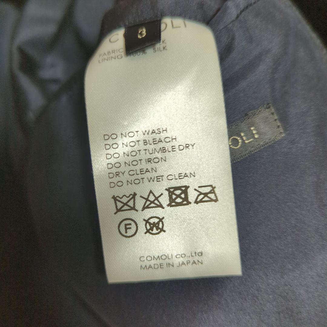 COMOLI 21AW シルク別珍スタンドカラージャケット Size3
