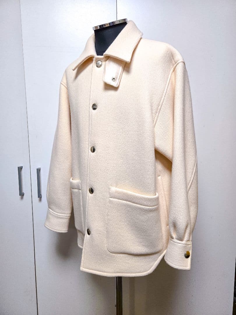 美品 アンフォロー FOLL フォル ヘリンボーン CPO ブルゾン ウール