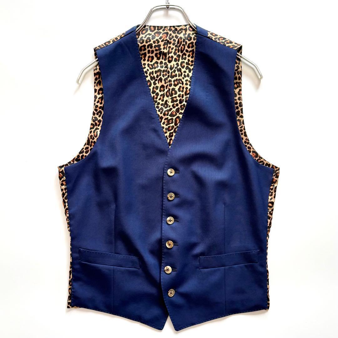 近年モデル Paul smith スリーピース スーツ 裏地ヒョウ柄 レオパード