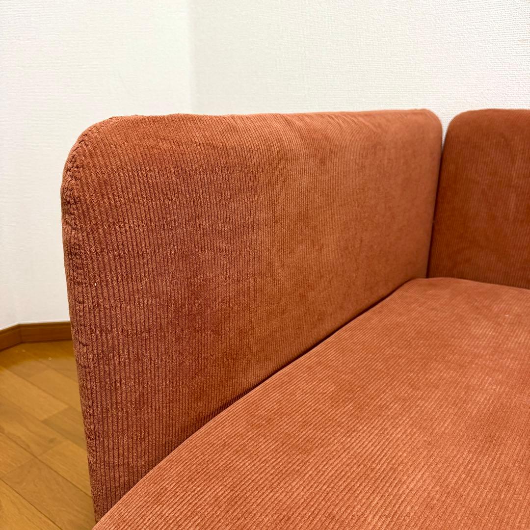 【使用半年未満!!!】IKEA ソーデルハムン 3人掛け ケーリンゲ 赤茶色