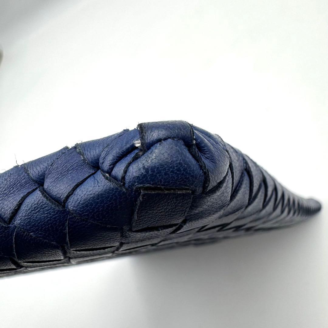 美品✨BOTTEGA VENETA iPadケース　ネイビー　レザー