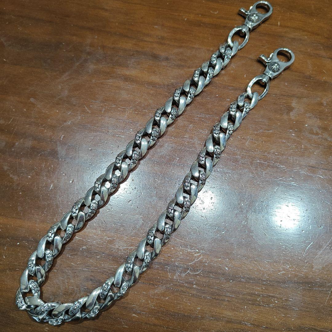 と*る様 ファンシー ダブルクリップ ウォレットチェーン シルバー925 222