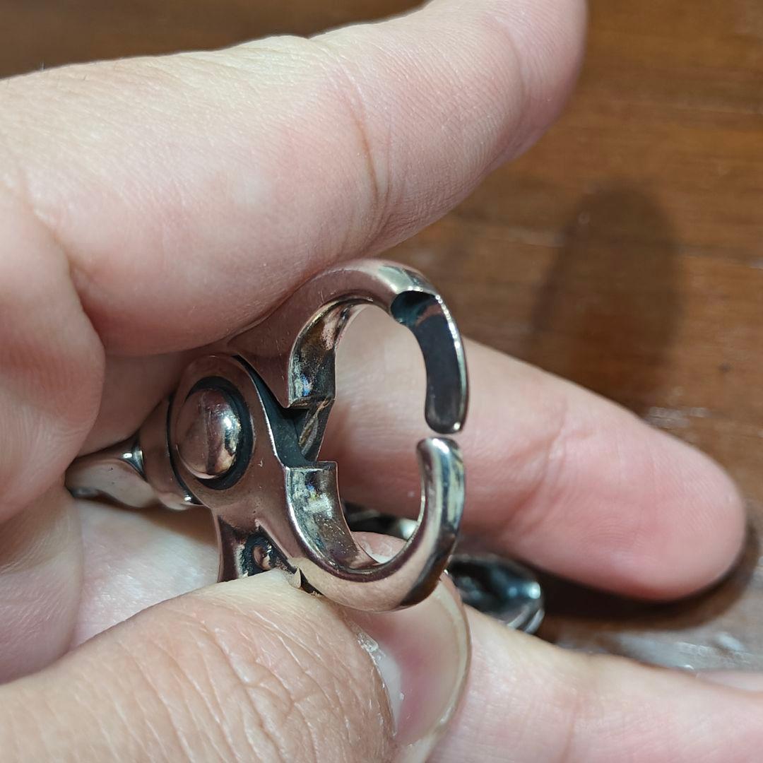 と*る様 ファンシー ダブルクリップ ウォレットチェーン シルバー925 222