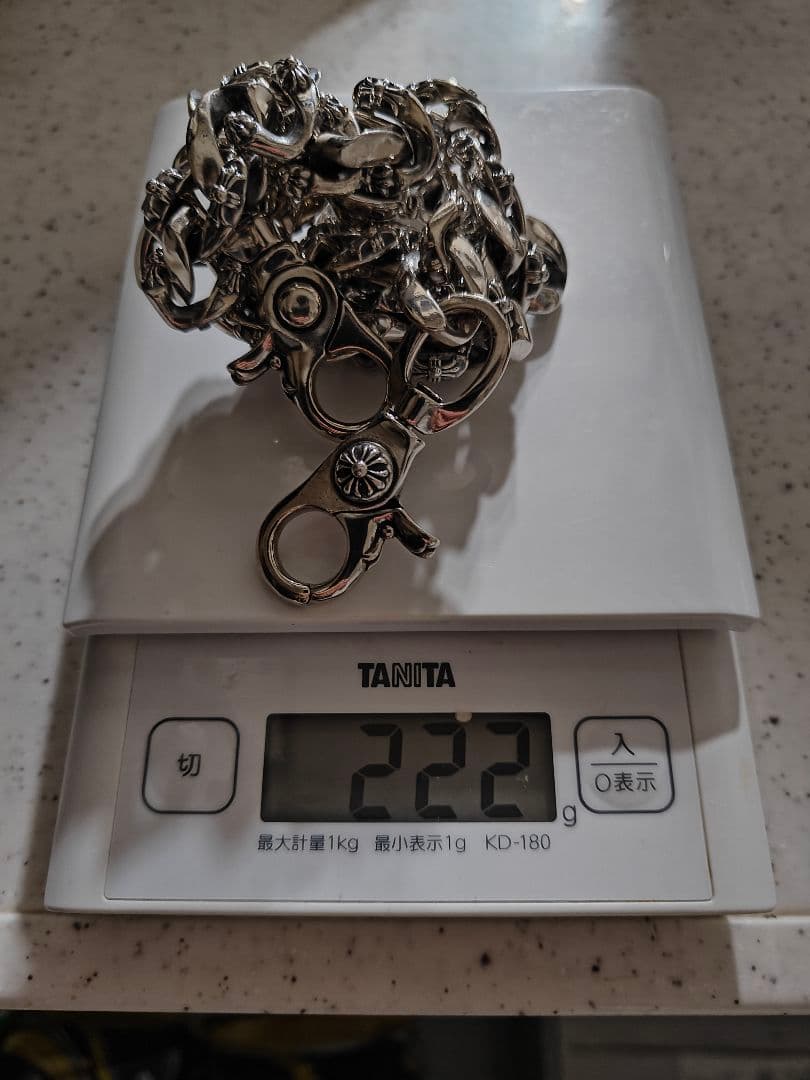 と*る様 ファンシー ダブルクリップ ウォレットチェーン シルバー925 222