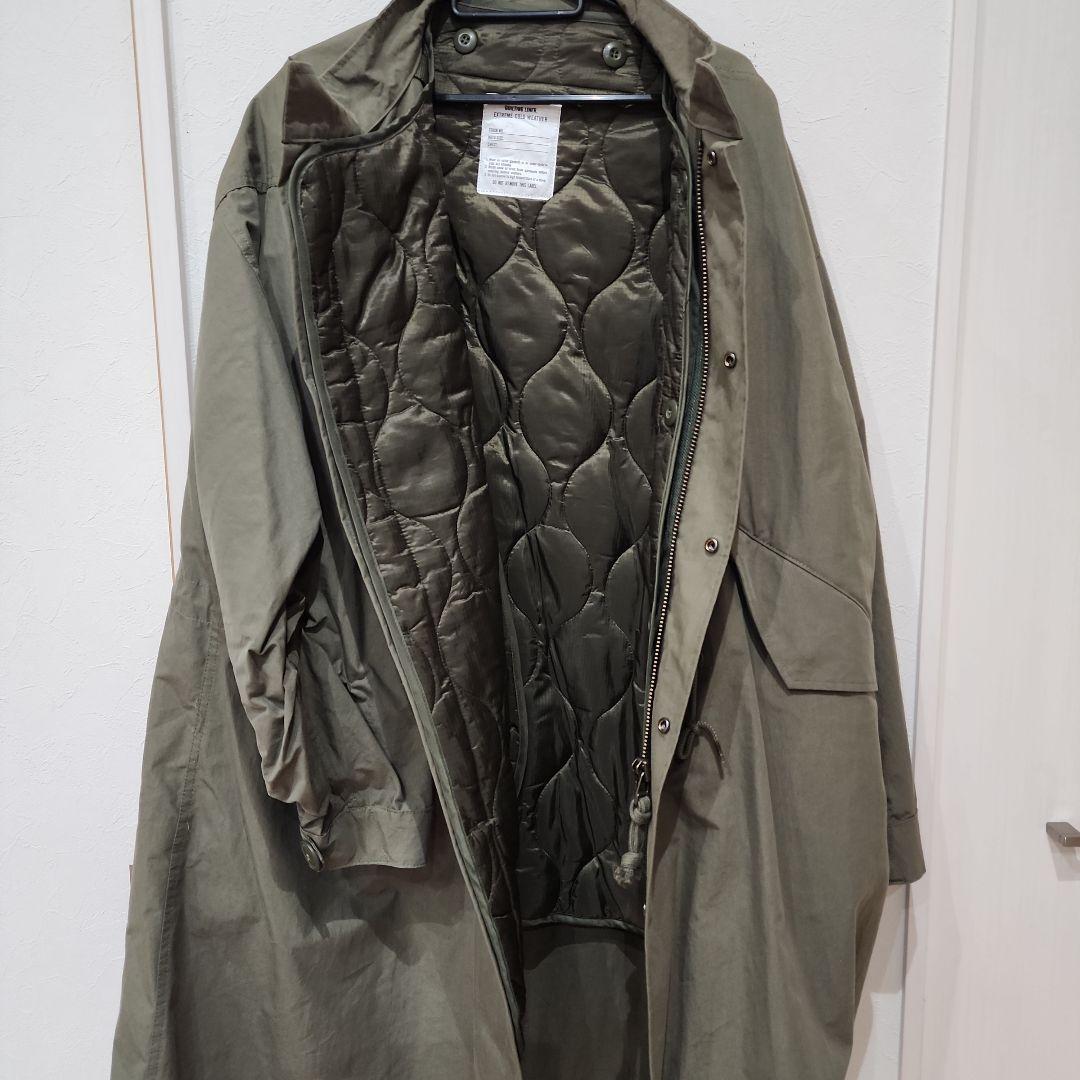 モッズコート オリーブ色 キルティング内装