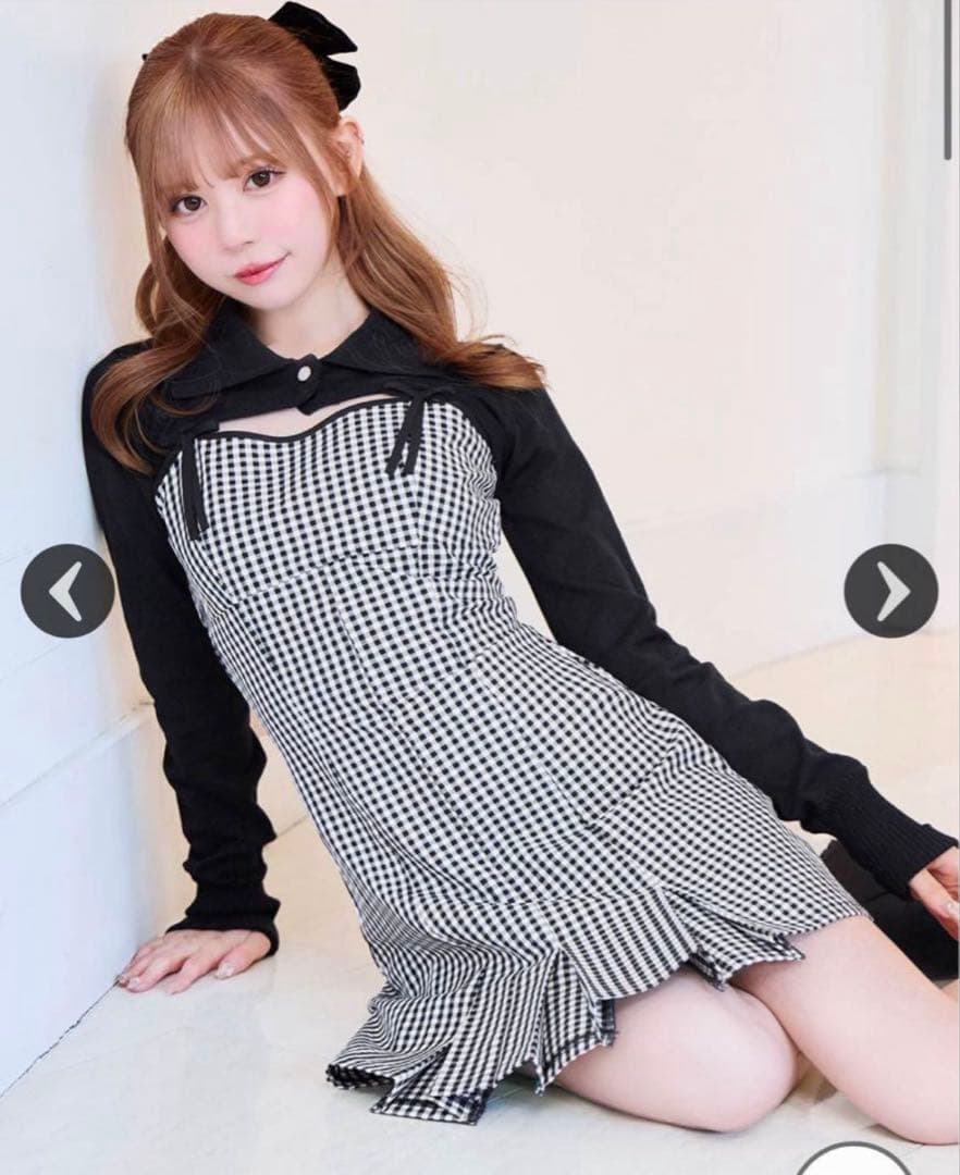 michell Macaron ミシェルマカロン　ギンガムチェックワンピース